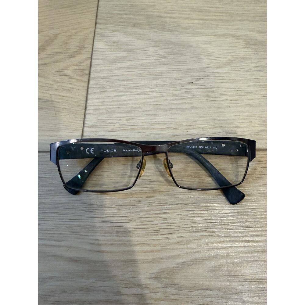 Police Eyeglasses, Frames Only, VPL434K Col.0627, 56-15-140, Metal, Bangladesh